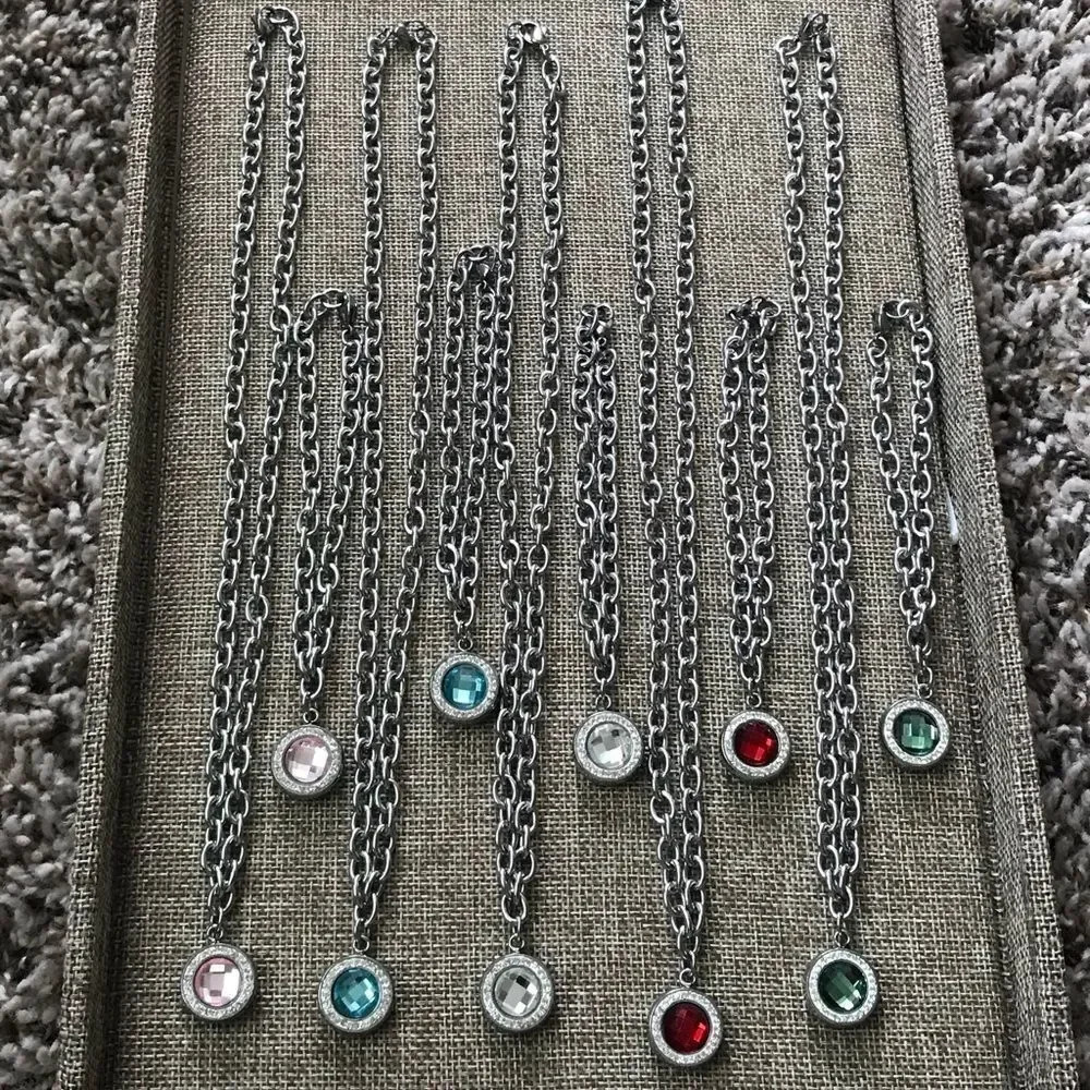 Stainless Steel Y2K Swarovski Crystal Set